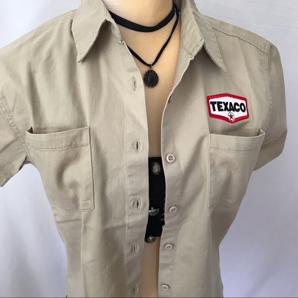Vintage NWOT Almost Legal Texaco Button Down Shirt - Picture 3 of 6